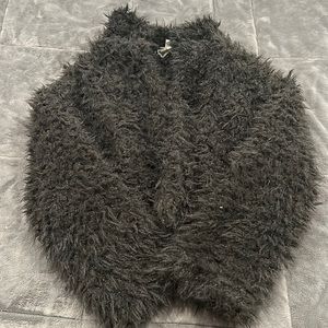 cropped fuzzy jacket